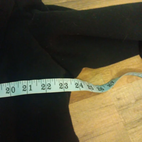 SACHI Black Pea Coat Wool Nylon Cashmere with Fox Fur Collar Button Up - Picture 5 of 8